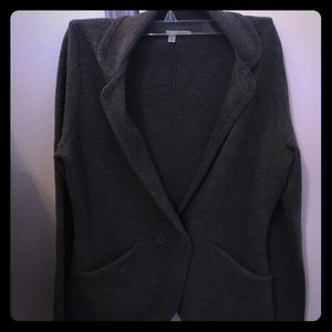 Halogen charcoal sweater blazer - large
